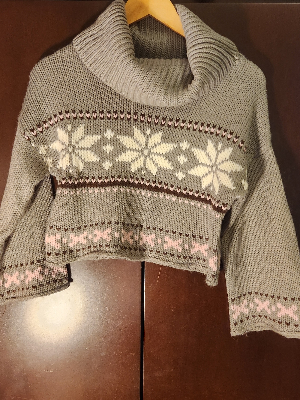 Say What? Gray Turtleneck Knit Sweater Women Size Medium
